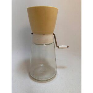 Vintage Federal Housewares Manual Cheese Nuts Coffee Grater Glass Base Hand Cran